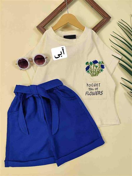 کراپ شلوار تک جیب flowers 