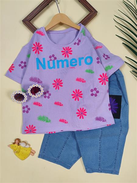 تیشرت شلوارک گل numero