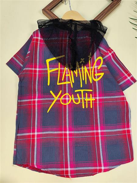 پیراهن شلوارک flaming چهارخونه 