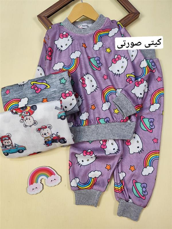 بلوز شلوار مخملی کارتونی fall