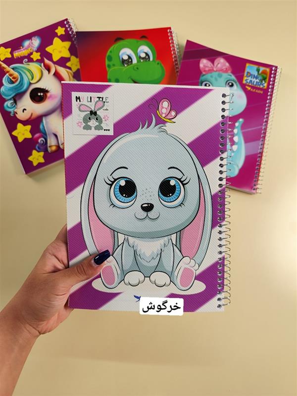 دفتر فنری خط‌دار عروسکی (80برگ)