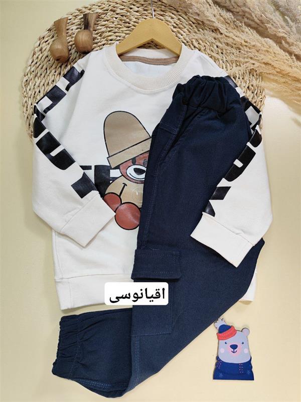 بلوز شلوار خرس عروسکی سفید 
