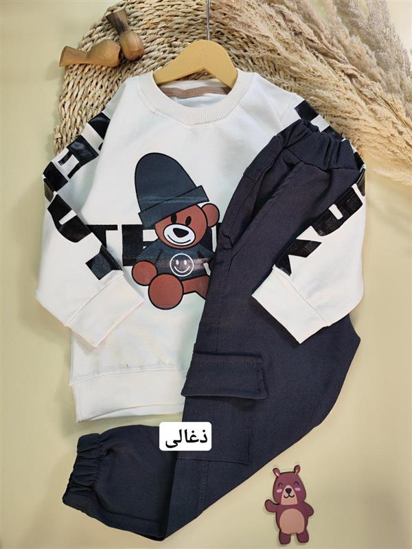 بلوز شلوار خرس عروسکی سفید 