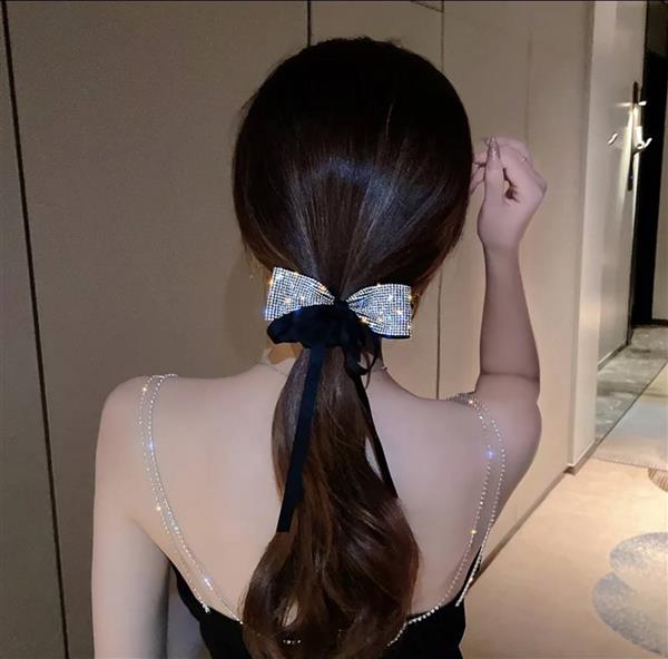 کش پاپیونی نگینی 