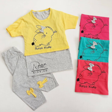 تاپ شلوارک و‌نیم تنه خرگوشی🐰🐰🐰
