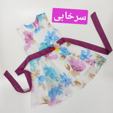 سارافون حریر گل درشت سایز بزرگ