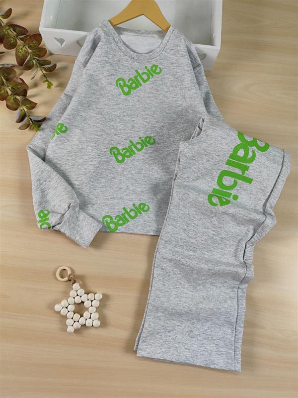 بلوز شلوار باربی green_pink