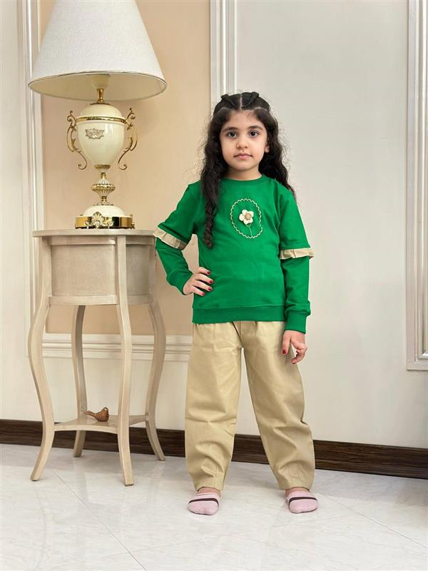 بلوز شلوار تک گل 
