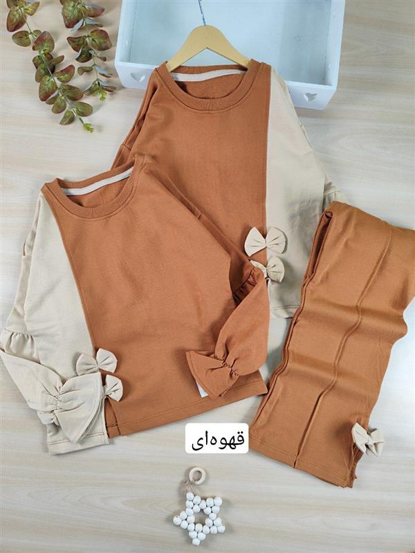کراپ شلوار دو رنگ پاپیون 