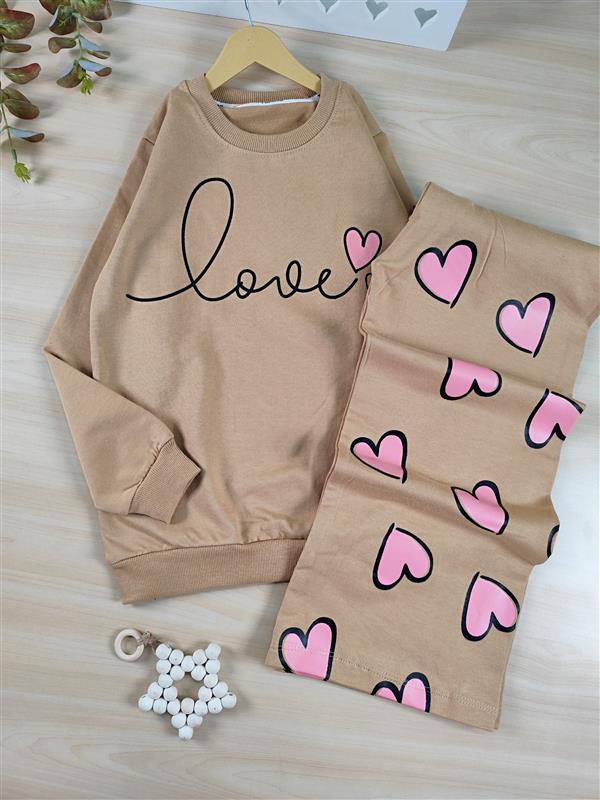 بلوز شلوار Love صورتی 