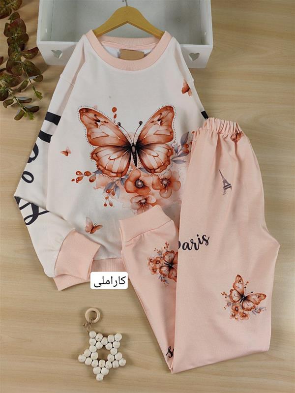 بلوز شلوار پروانه و گل آبرنگی 