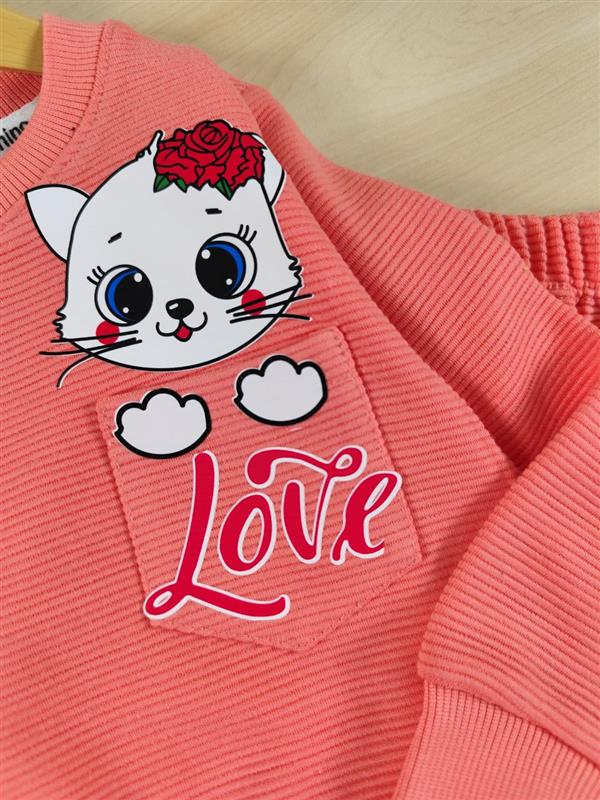 بلوز شلوار ریلی Cat love 