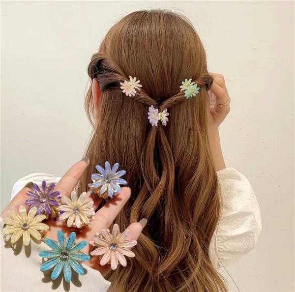 گیره مو گل های رنگارنگ 