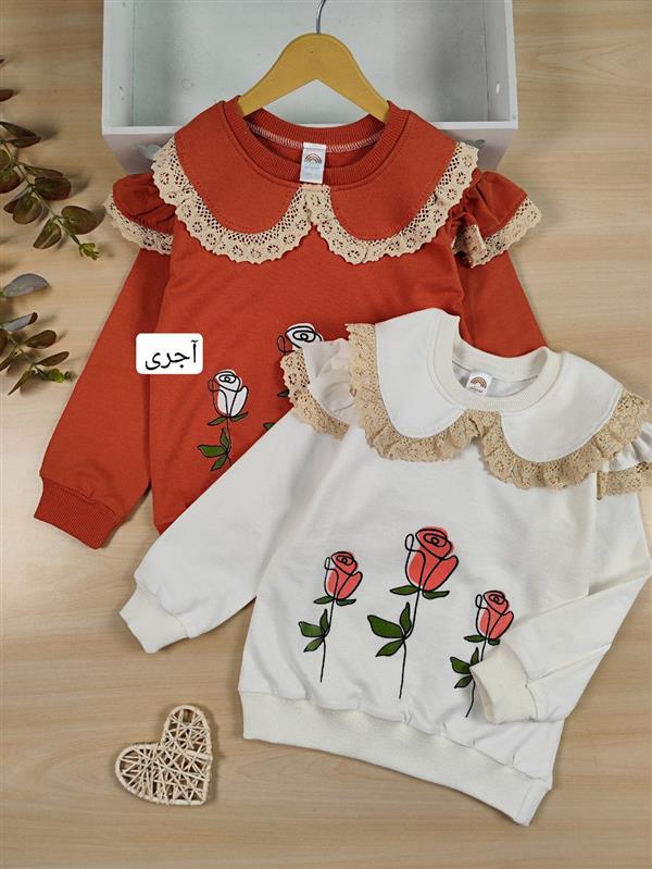 بلوز تک یقه گیپور سه گل 