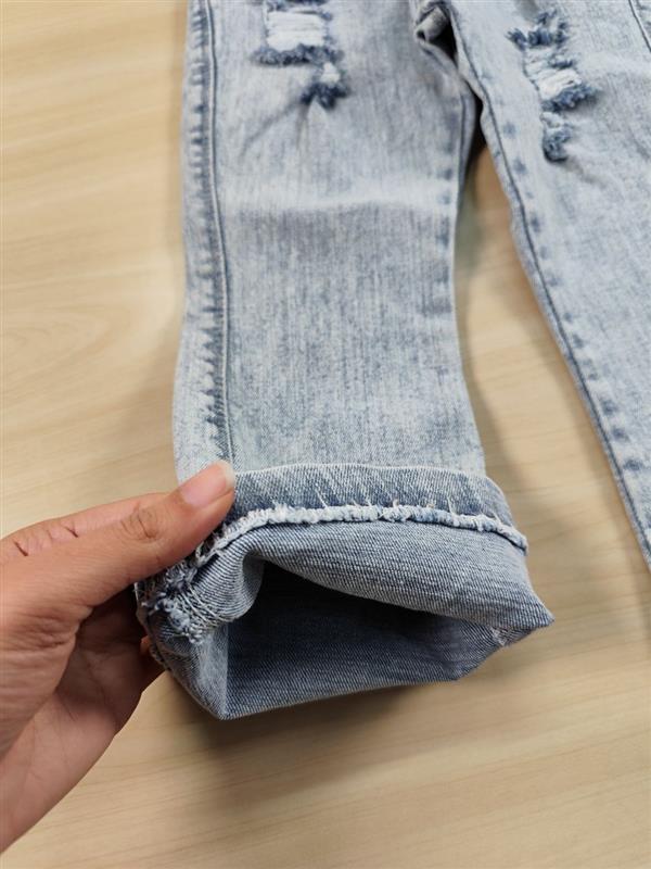 شلوار جین بوت کات زاپ دار 