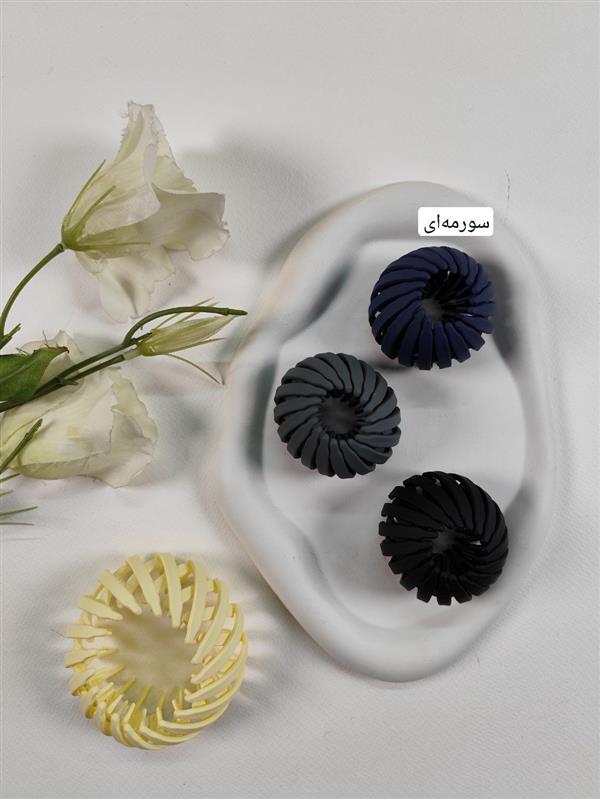 گیره گوجه ای رنگی مات 