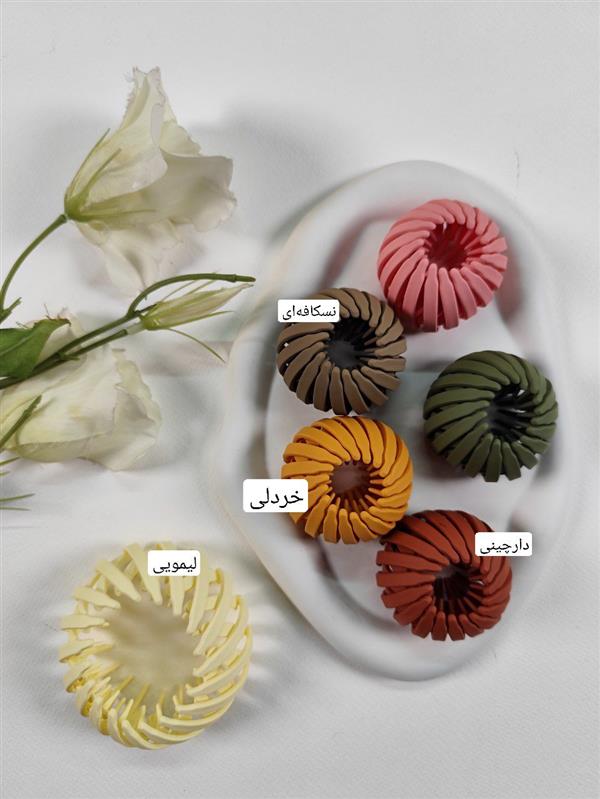 گیره گوجه ای رنگی مات 
