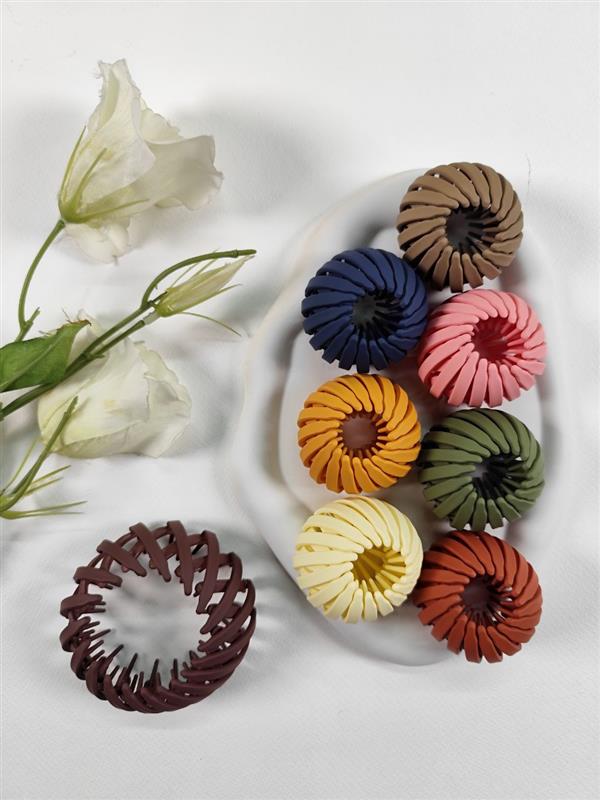 گیره گوجه ای رنگی مات 