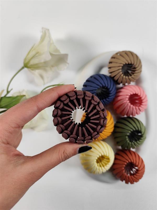 گیره گوجه ای رنگی مات 