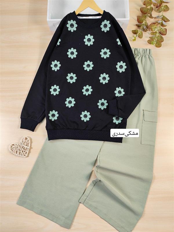 بلوز شلوار ایموجی گل 