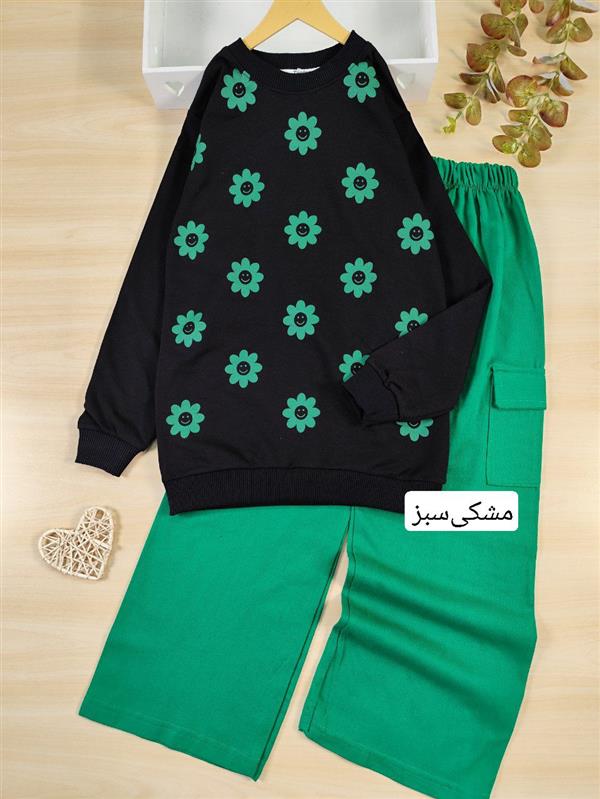 بلوز شلوار ایموجی گل 