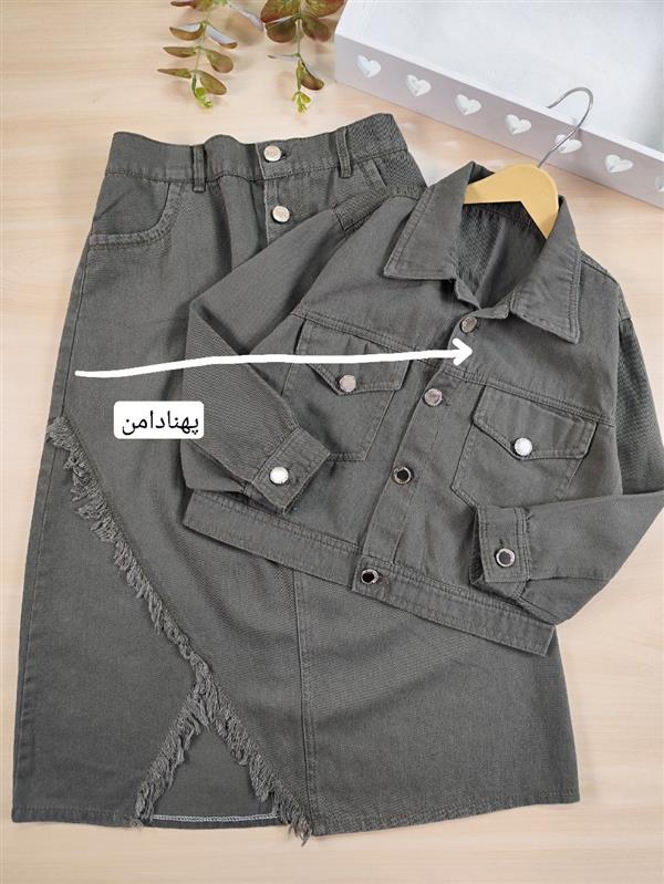 کت و دامن کتان روشا 
