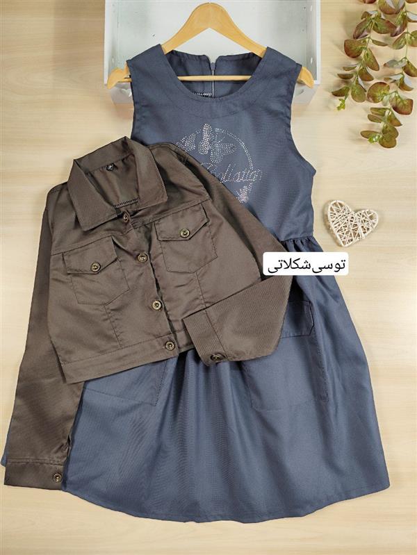 کت سارافون کتان پروانه نگینی 