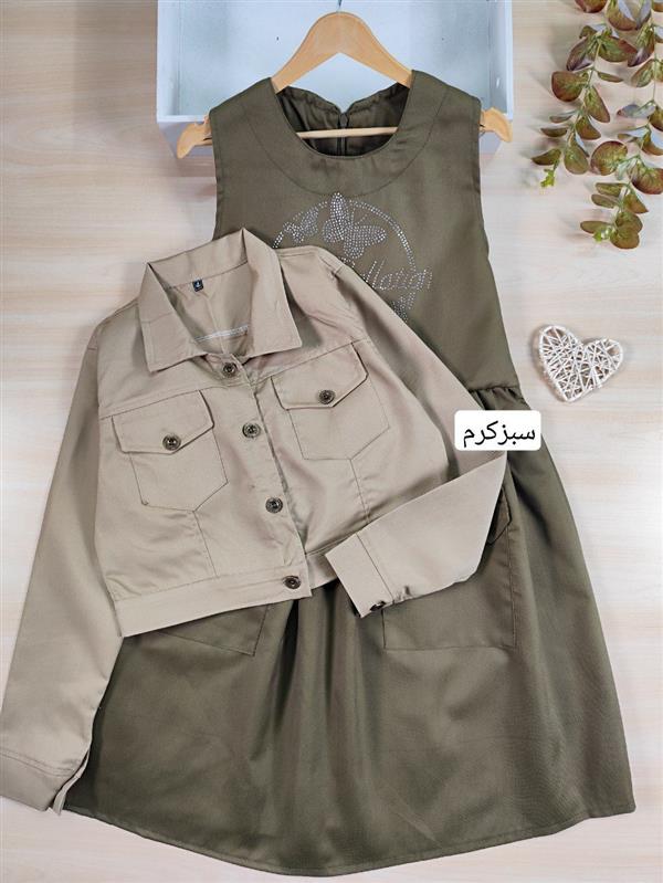 کت سارافون کتان پروانه نگینی 