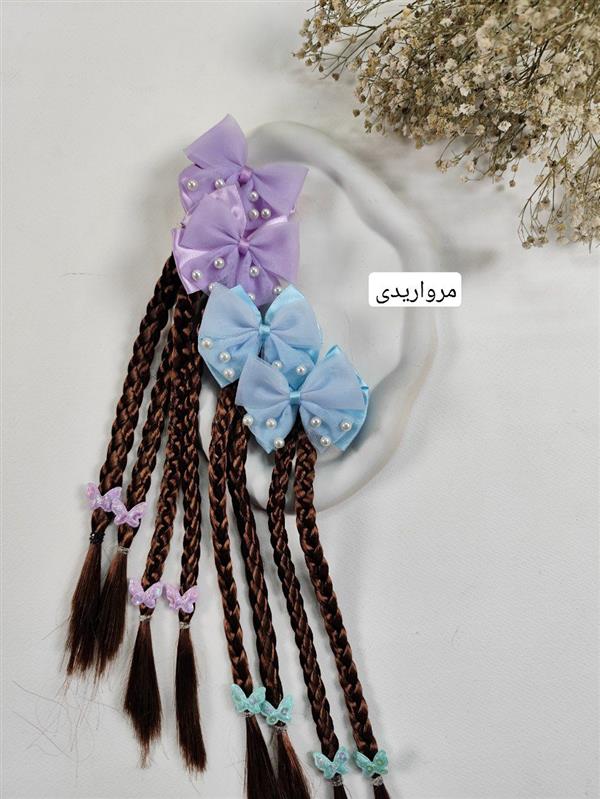گیره پاپیونی بافت مو (دوتایی)