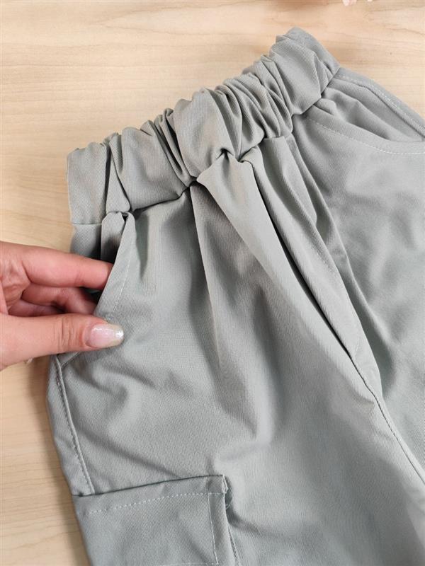 تیشرت شلوارک تک گل پارچه ای 