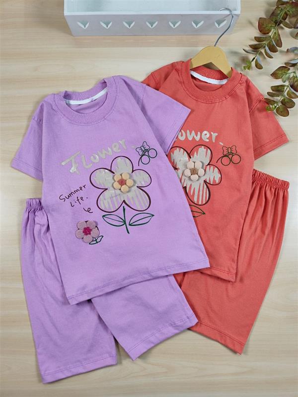 تیشرت شلوارک Cherry flowers 