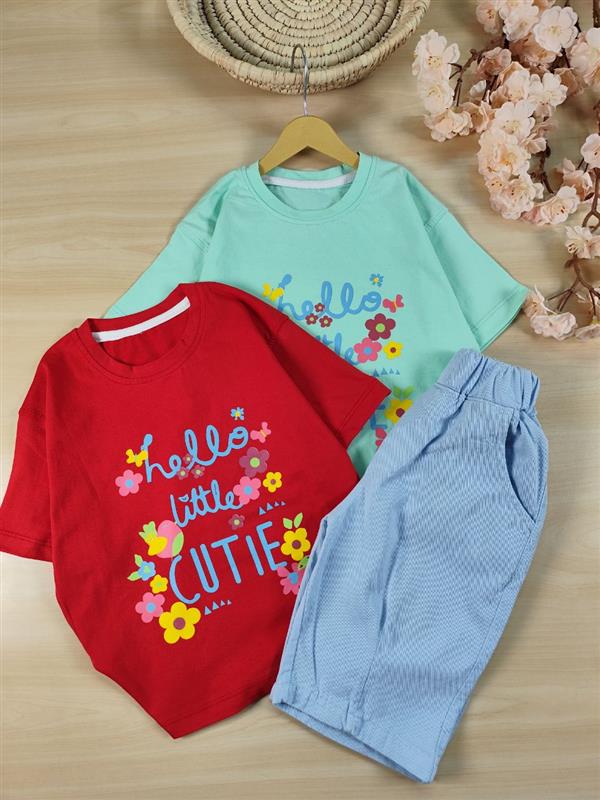 تیشرت شلوارک hello cute