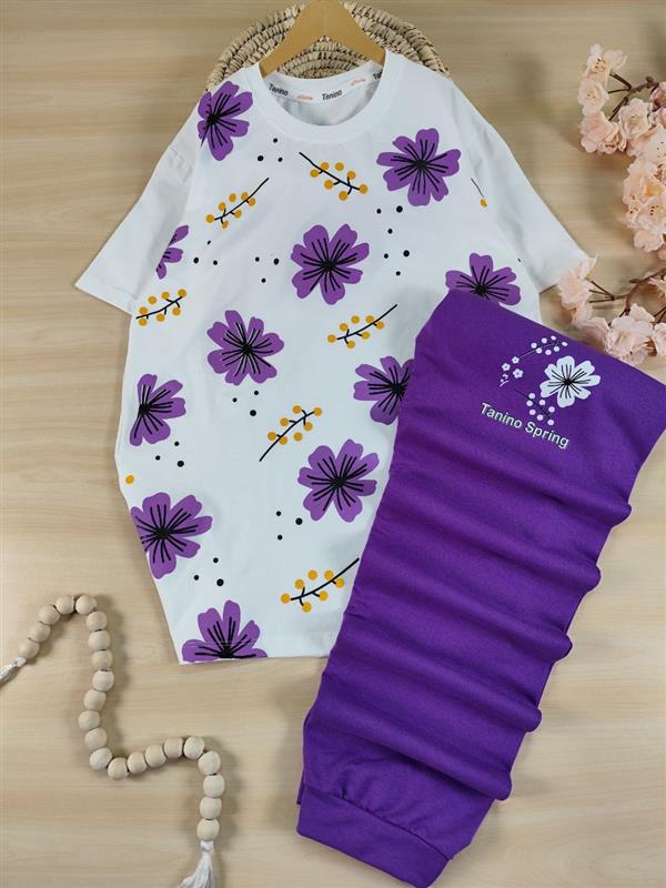 تیشرت شلوار Color flower