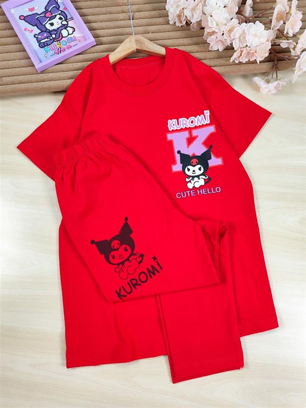 تیشرت شلوارک hello kuromi