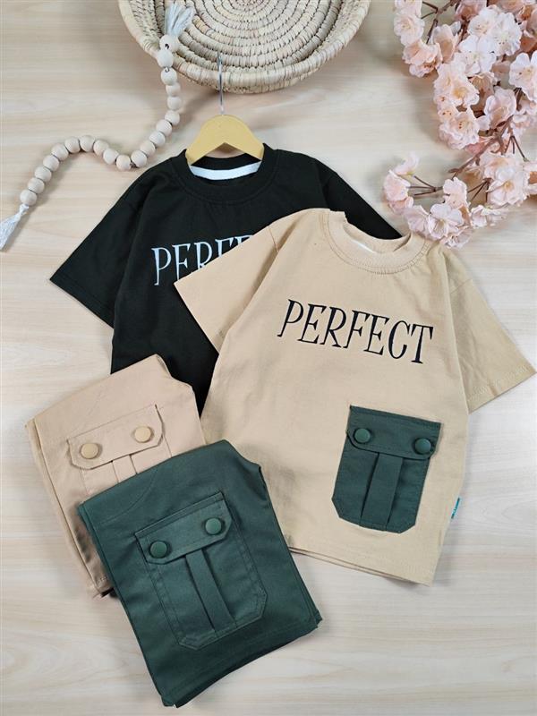 تیشرت شلوارک دکمه ای Perfect 