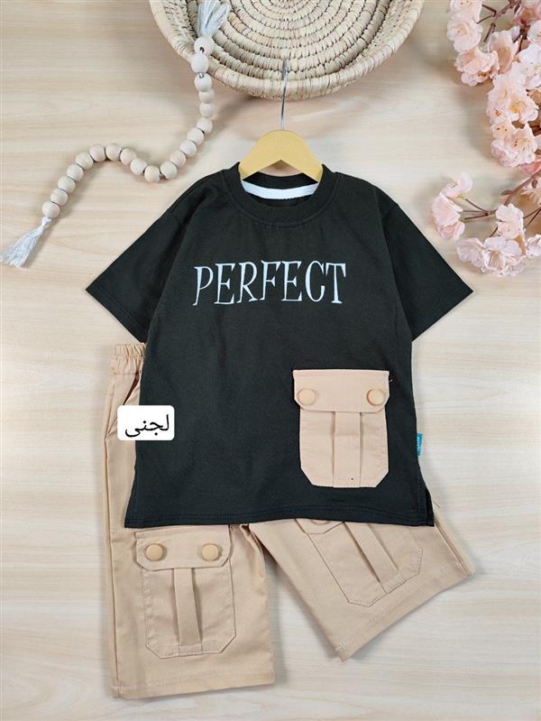 تیشرت شلوارک دکمه ای Perfect 