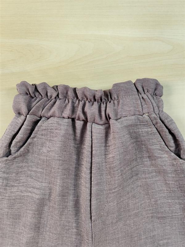 کراپ شلوارک گلدوزی جیب پارچه ای