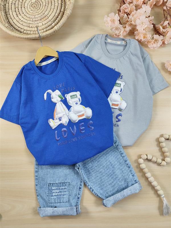 تیشرت شلوارک Love paris