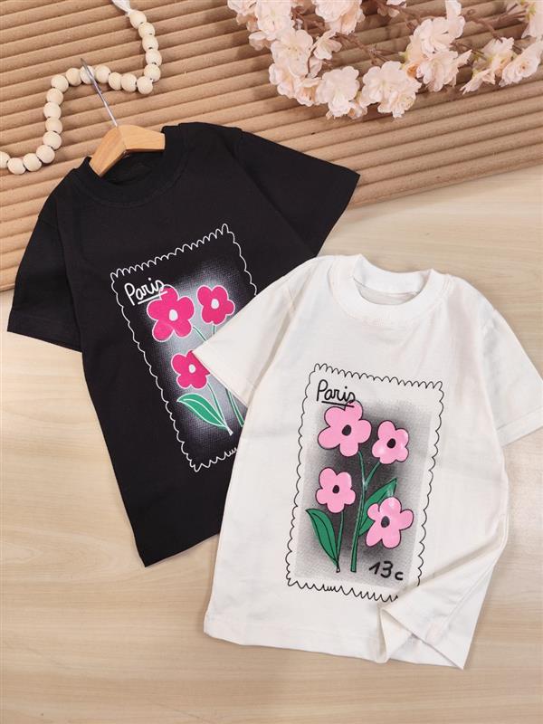 تیشرت تک Paris flower