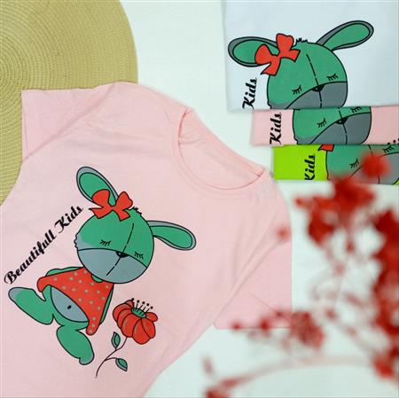 تیشرت تک خرگوش و گل