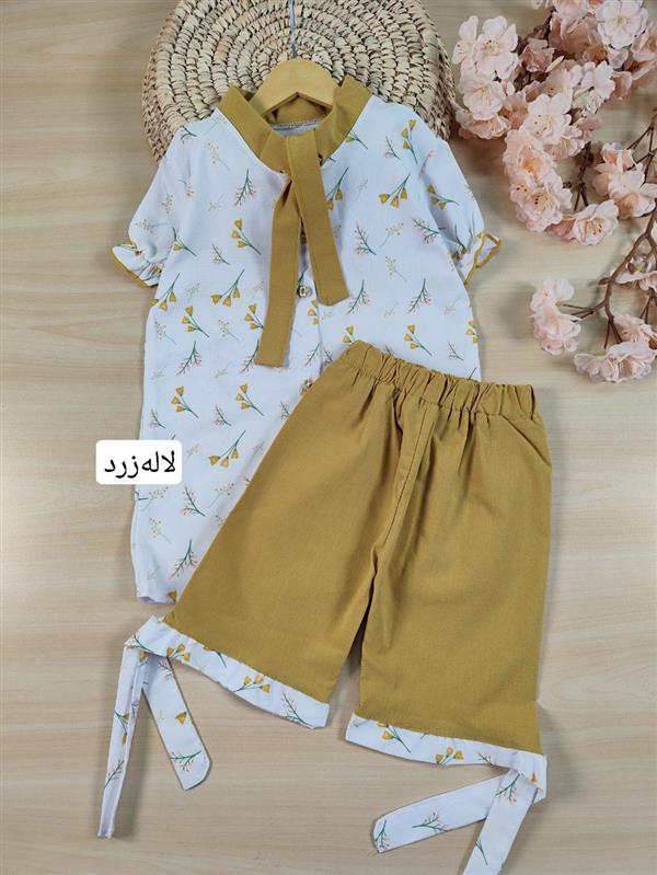 تیشرت شلوارک توت‌فرنگی و بابونه 