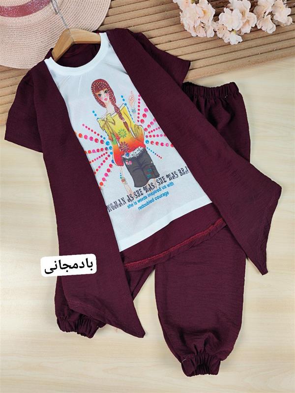تیشرت شلوار دختر مو نگینی 