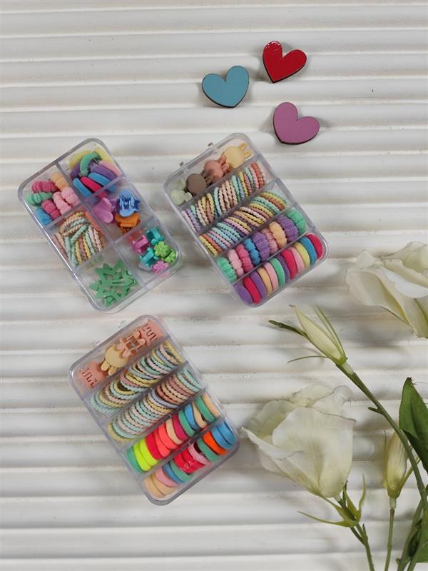 پک های متنوع رنگی کش و گیره 