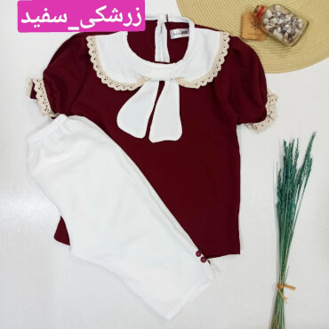 ست شومیز شلوارک نواردوزی