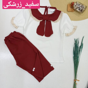 ست شومیز شلوارک نواردوزی