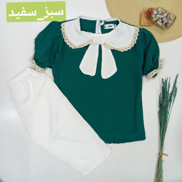 ست شومیز شلوارک نواردوزی