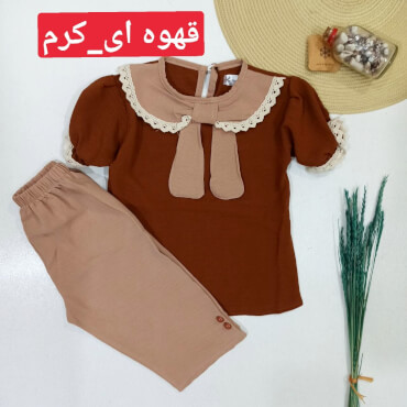 ست شومیز شلوارک نواردوزی