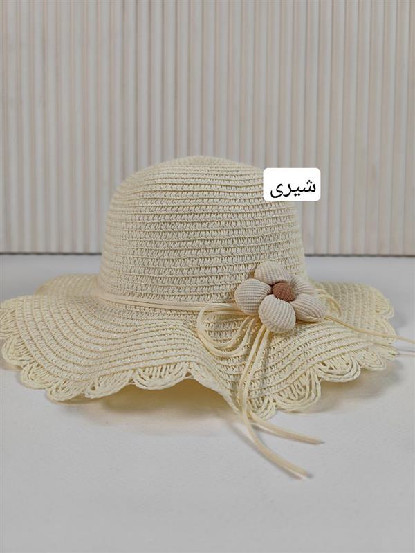 کلاه حصیری گل کنفی 