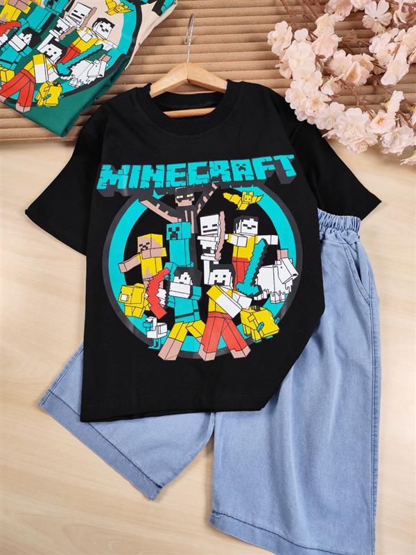 تیشرت شلوارک Game minecraft