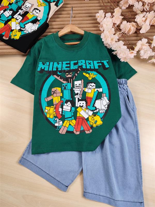 تیشرت شلوارک Game minecraft